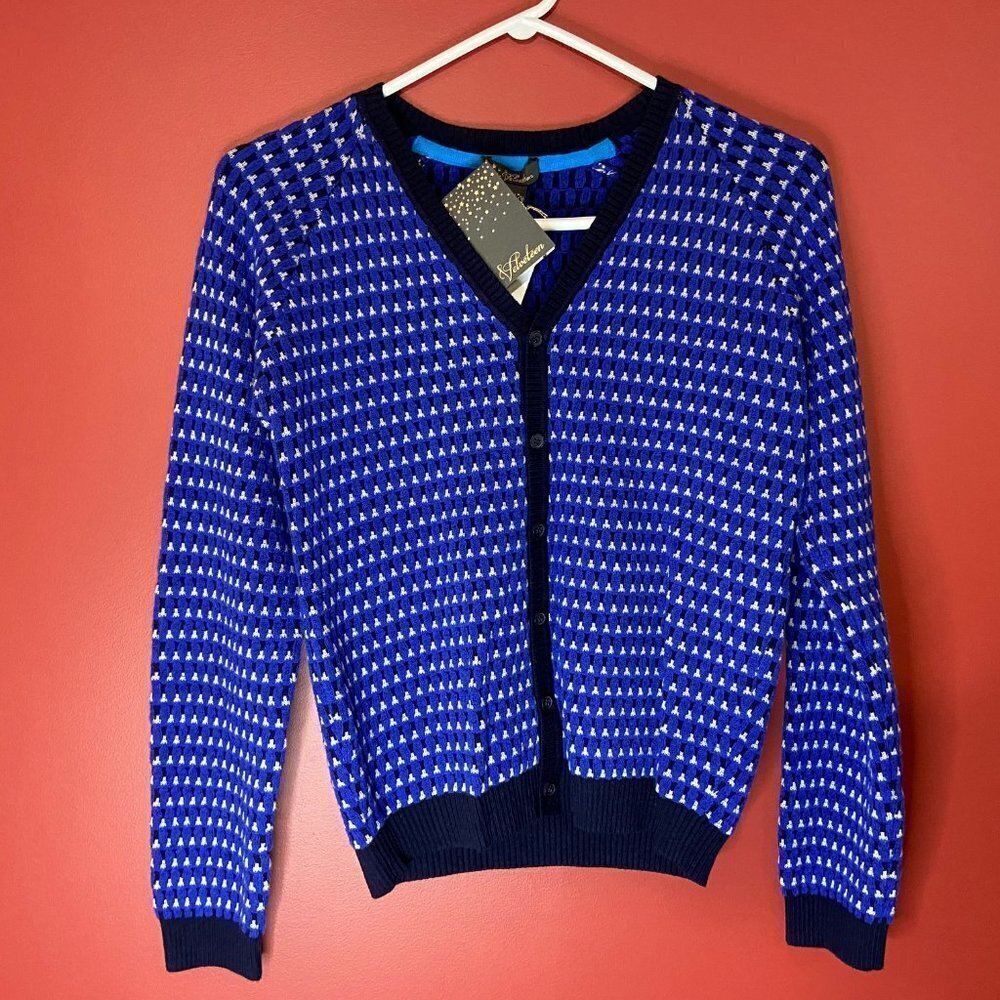 Velveteen Boy's Button Up Cardigan Knit Sweater - Size 10-12 Years - NWT